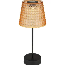 Globo Dekorationsbelysning|Solcellelamper > 36634-2A solcelle-bordlampe, 2 stk, sort/ravgul