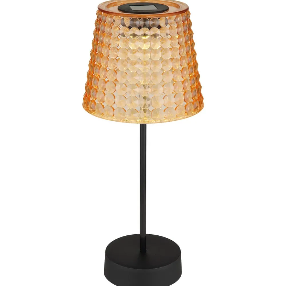 Globo Dekorationsbelysning|Solcellelamper > 36634-2A solcelle-bordlampe, 2 stk, sort/ravgul