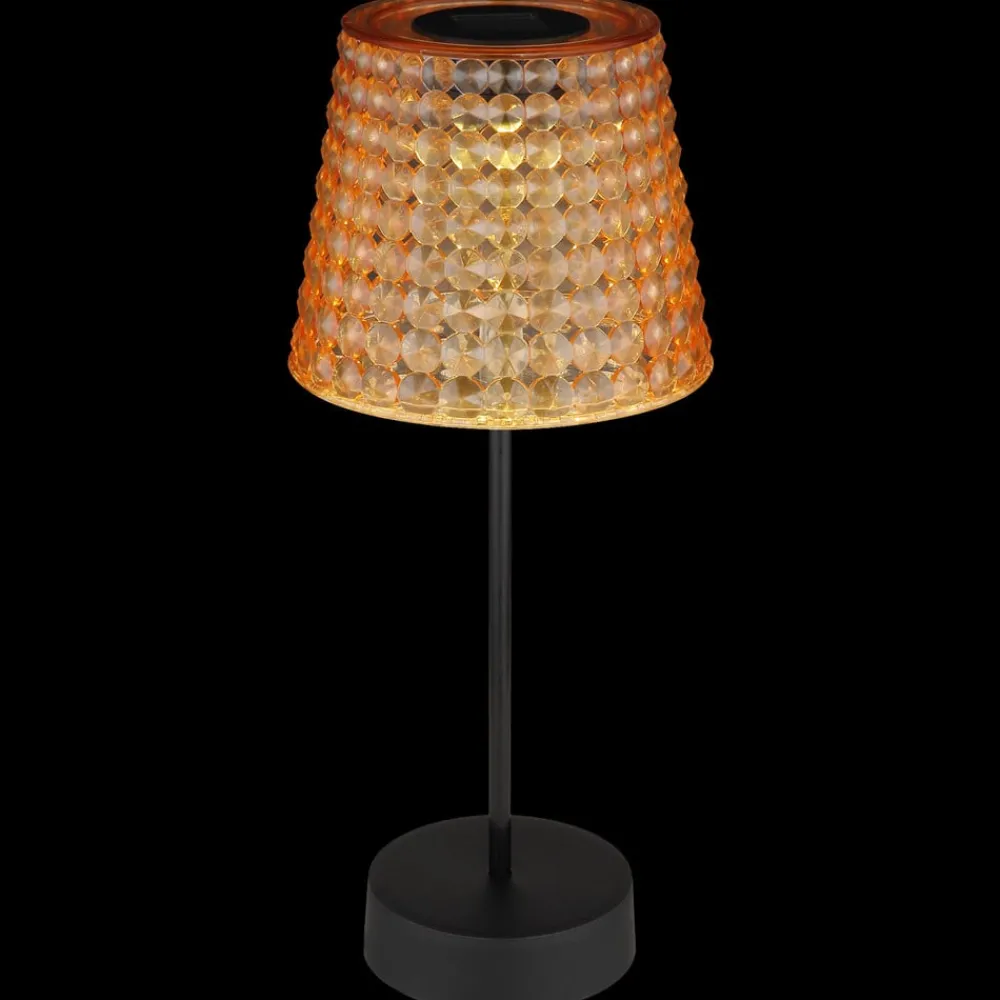 Globo Dekorationsbelysning|Solcellelamper > 36634-2A solcelle-bordlampe, 2 stk, sort/ravgul