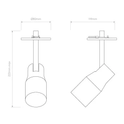 Astro Loftlamper|Spotlights > Apollo 100 Recessed loftspot, hvidt