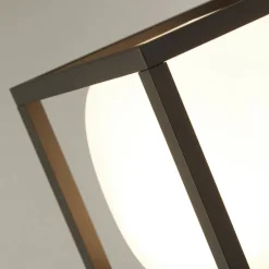 Gadebelysning ^ Searchlight Athens LED-gadelampe, IP54, sort, højde 65 cm, metal