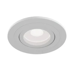 Indbygningsspots ^ Maytoni Atom indbygningsspot, GU10, hvid, rund ramme