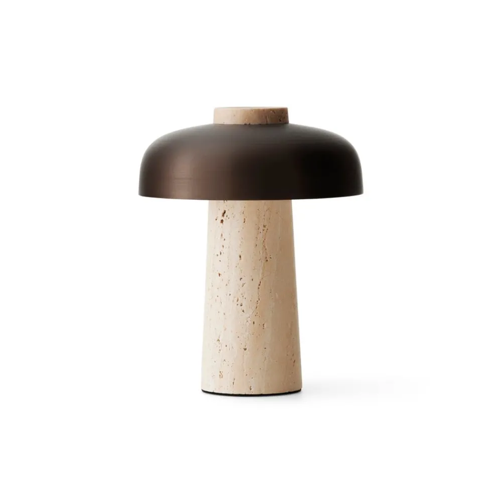 Audo Copenhagen Dekorationsbelysning > Audo bordlampe, sand/bronze, sten, 24,5 cm