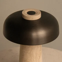 Audo Copenhagen Dekorationsbelysning > Audo bordlampe, sand/bronze, sten, 24,5 cm