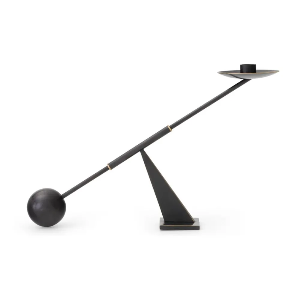 Møbel Og Interiør ^ Audo Copenhagen Audo lysestage Interconnect, bronze, højde 25,5 cm