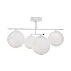 Domiluce Gang|Loftlamper > Aurora loftlampe, hvid, Ø 50 cm, 4 lyskilder, glas, E14