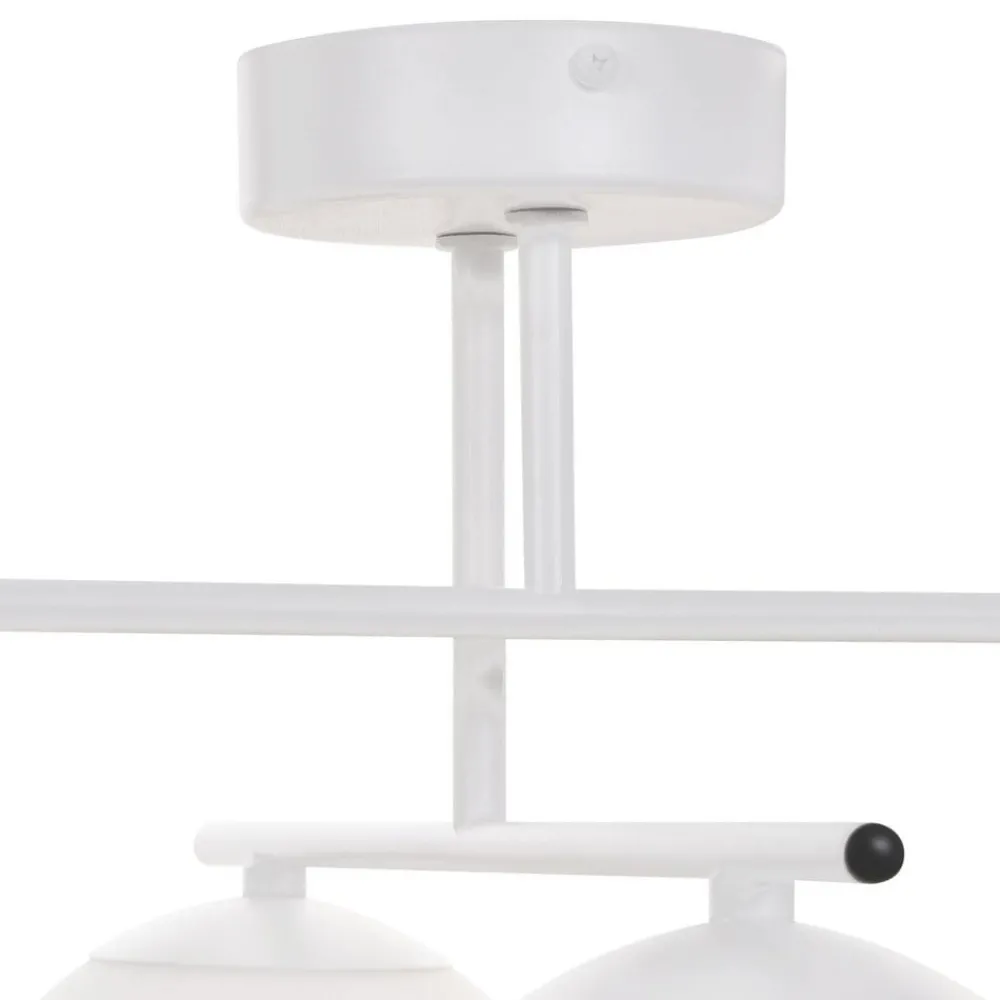 Domiluce Gang|Loftlamper > Aurora loftlampe, hvid, Ø 50 cm, 4 lyskilder, glas, E14