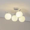 Loftlamper|Loftlamper ^ Domiluce Aurora loftlampe, krom, Ø 50 cm, 4 lyskilder, glas, E14