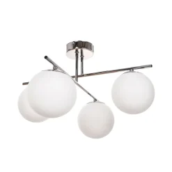 Loftlamper|Loftlamper ^ Domiluce Aurora loftlampe, krom, Ø 50 cm, 4 lyskilder, glas, E14