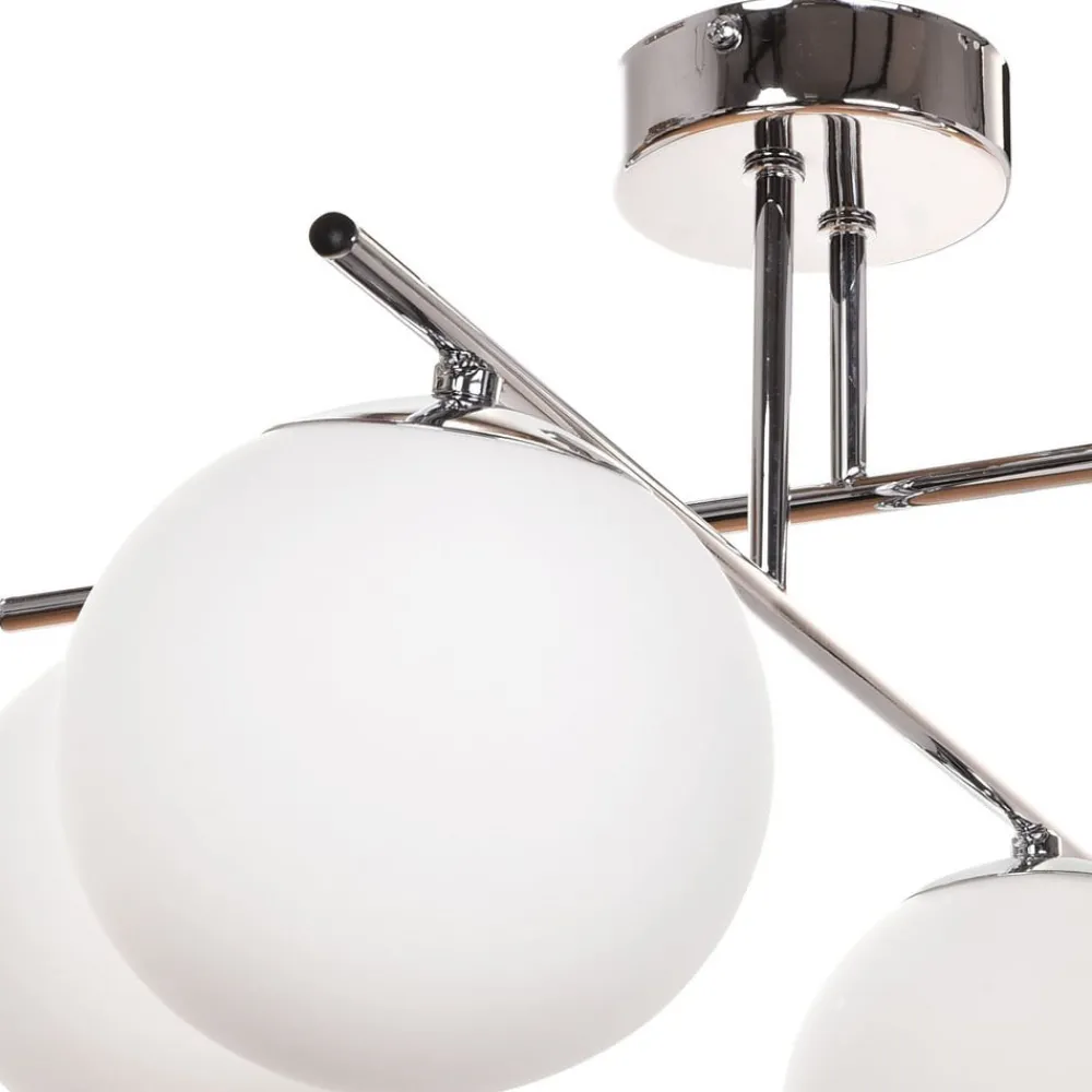Loftlamper|Loftlamper ^ Domiluce Aurora loftlampe, krom, Ø 50 cm, 4 lyskilder, glas, E14