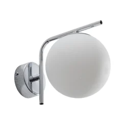 Domiluce Væglamper|Væglamper > Aurora væglampe, kromfarvet, glas, 17 cm, kugle, E14