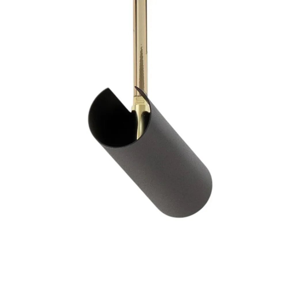 Luminex Spotlights > Axion loftlampe, 5 lyskilder, sort/guld, lang, stål