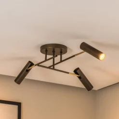 Luminex Spotlights > Axion loftlampe, 3 lyskilder, titanfarvet, stål