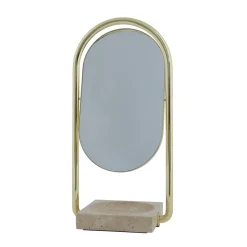 Møbel Og Interiør ^ AYTM Angui bordspejl, guld, højde 35 cm, glas, marmor