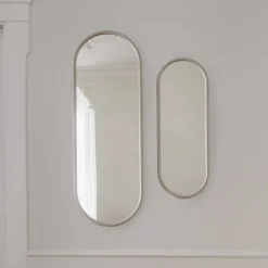 AYTM Møbel Og Interiør > Angui spejl, gråbrun, højde 78 cm, glas, stål