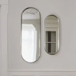 AYTM Møbel Og Interiør > Angui-spejl, sølvfarvet, højde 78 cm, glas, stål