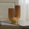 Møbel Og Interiør ^ AYTM Arura-vase, ravfarvet, højde 40 cm, bredde 34 cm, glas