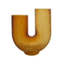 Møbel Og Interiør ^ AYTM Arura-vase, ravfarvet, højde 40 cm, bredde 34 cm, glas