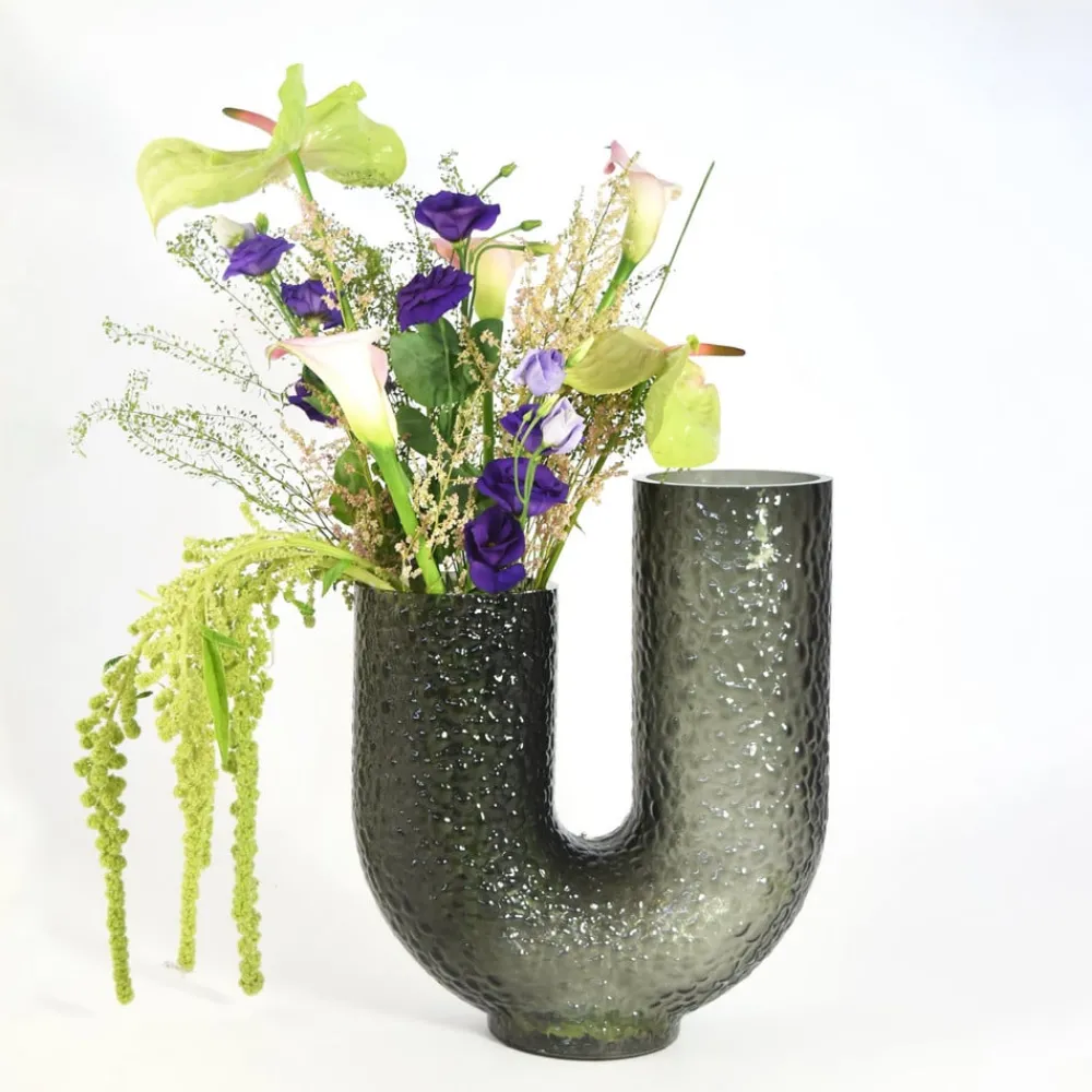 AYTM Møbel Og Interiør > Arura-vase, sort, højde 40 cm, bredde 34 cm, glas