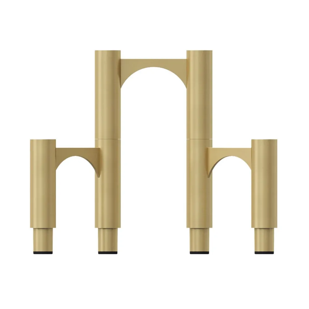 AYTM Møbel Og Interiør > Compono lysestage, guld, h 12 cm, aluminium, sæt med 3 stk
