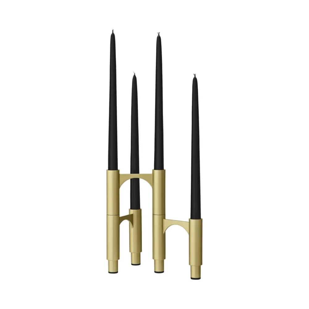 AYTM Møbel Og Interiør > Compono lysestage, guld, h 12 cm, aluminium, sæt med 3 stk