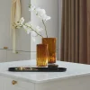 AYTM Møbel Og Interiør > Folium-vase, højde 20 cm, ravfarvet, glas