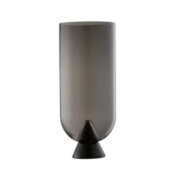 Møbel Og Interiør ^ AYTM Glacies-vase, røgfarvet grå, højde 29 cm, glas, mundblæst