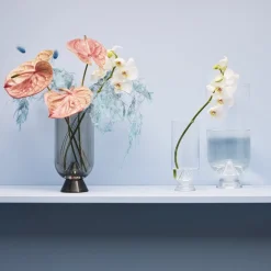 Møbel Og Interiør ^ AYTM Glacies-vase, røgfarvet grå, højde 29 cm, glas, mundblæst
