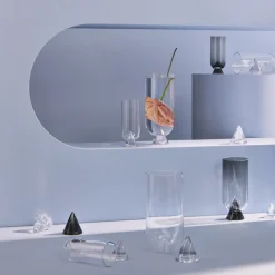 Møbel Og Interiør ^ AYTM Glacies-vase, røgfarvet grå, højde 29 cm, glas, mundblæst