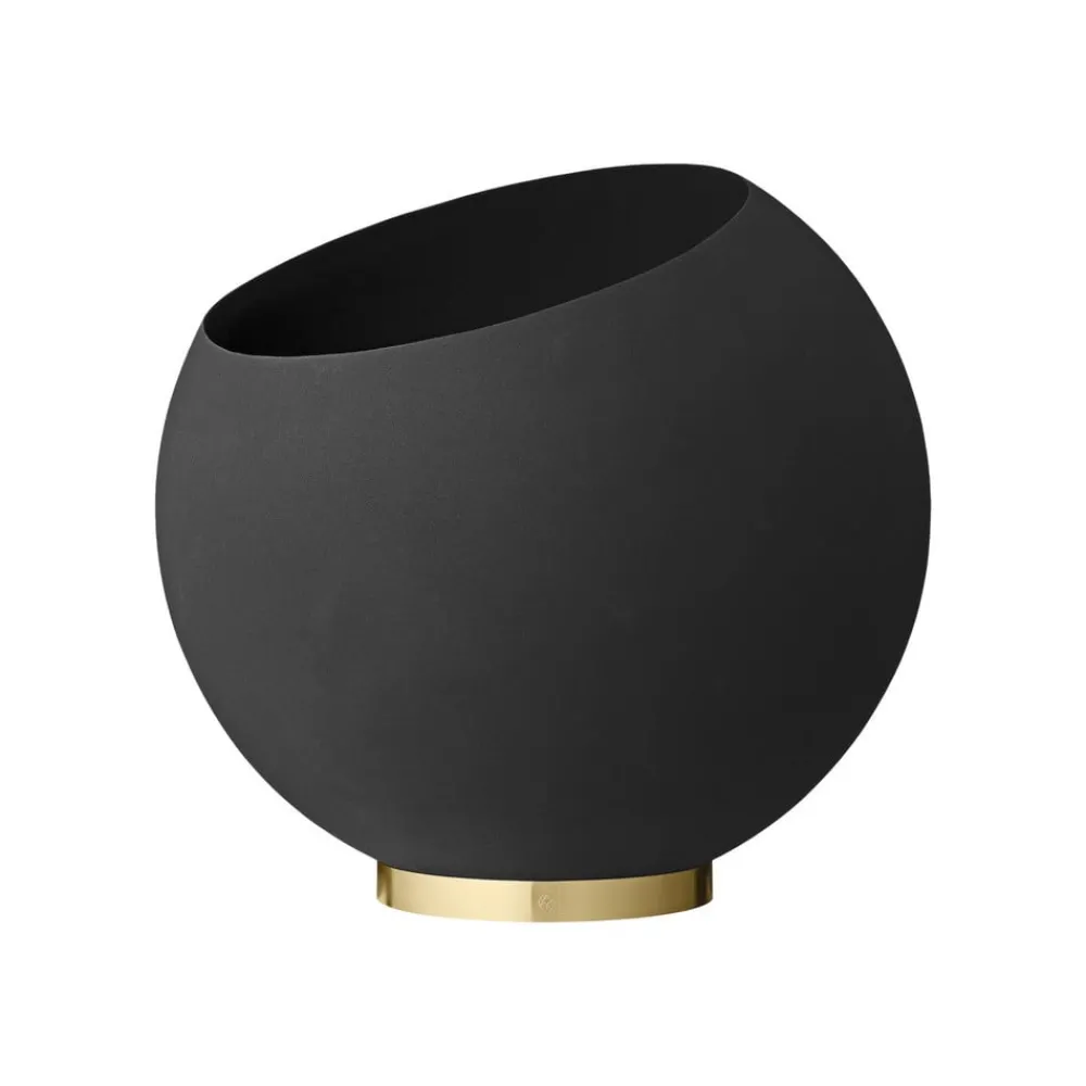 AYTM Møbel Og Interiør > Globe urtepotte, Ø 60 cm, sort, aluminium, stål