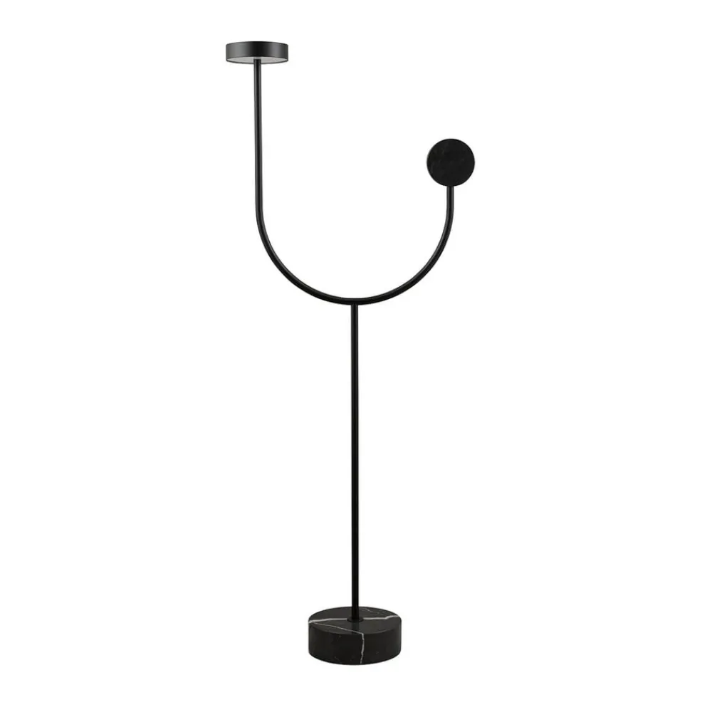 AYTM Gulvlamper|Gulvlamper > LED-gulvlampe Grasil, sort, marmor, højde 127 cm