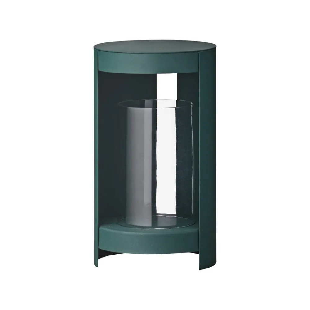 Møbel Og Interiør ^ AYTM lygte Ora, mørkegrøn, højde 28,2 cm, glas, aluminium