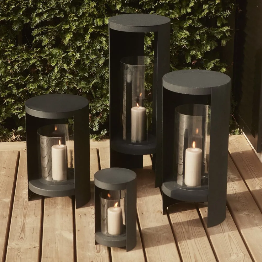 AYTM Møbel Og Interiør > lygte Ora, sort, højde 58,4 cm, glas, aluminium