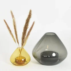AYTM Møbel Og Interiør > Lygte Uno, vase, rav, Ø 14 cm, højde 11 cm, glas
