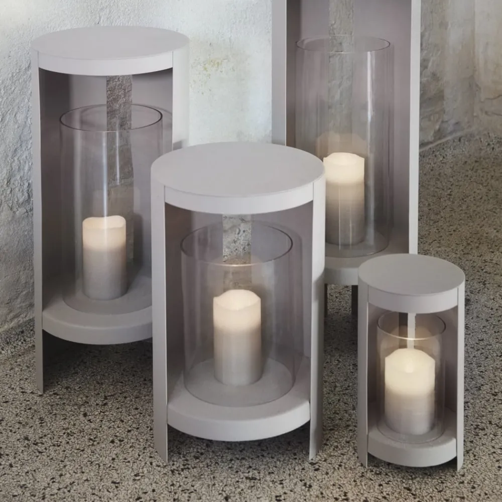 AYTM Møbel Og Interiør > Ora lygte, gråbrun, højde 58,4 cm, glas, aluminium