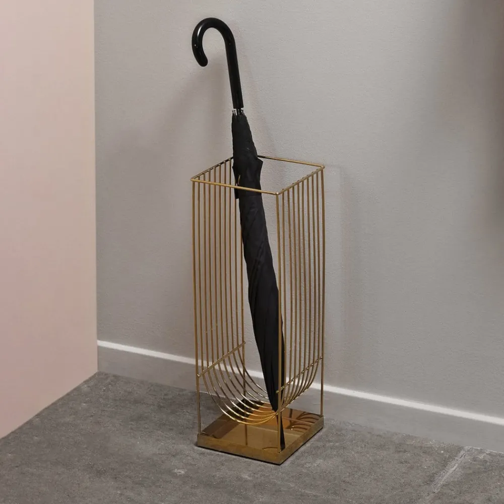 AYTM Møbel Og Interiør > -paraplyholder Curva, guldfarvet, højde 56 cm, stål