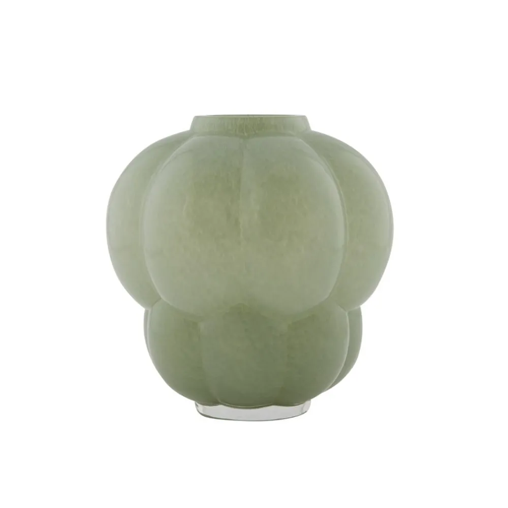 AYTM Møbel Og Interiør > Uva-vase, glas, grøn, Ø 26 cm, højde 28 cm, mundblæst