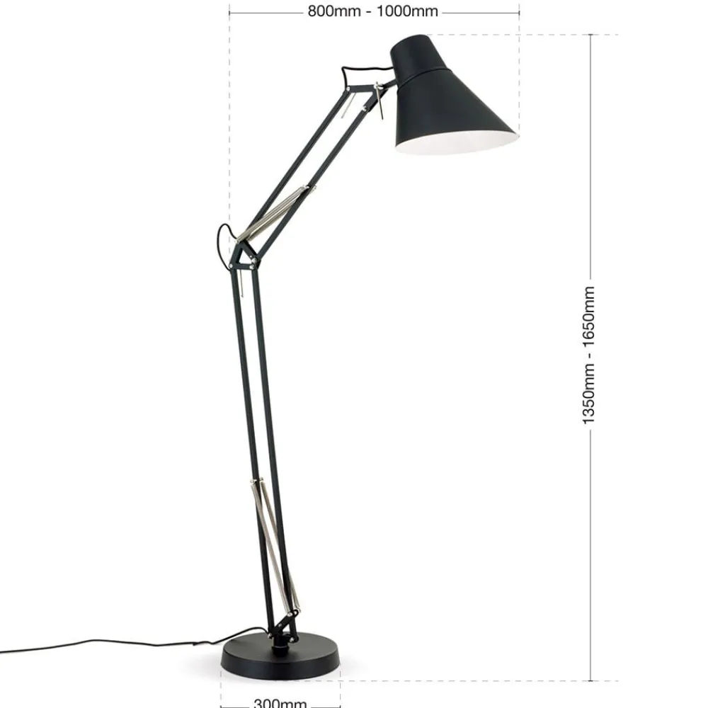 ORION Gulvlamper > Bachelor gulvlampe med justerbare led