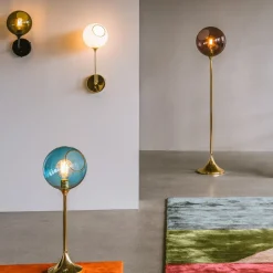 DESIGN BY US Gulvlamper > Ballroom gulvlampe, lilla, glas, mundblæst, dæmpbar