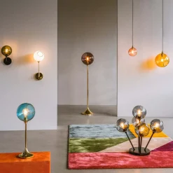 DESIGN BY US Gulvlamper > Ballroom gulvlampe, lilla, glas, mundblæst, dæmpbar