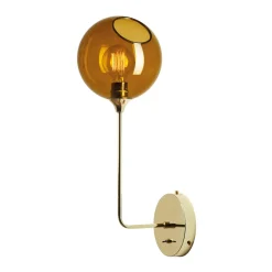 DESIGN BY US Væglamper > Ballroom Long væglampe, rav, glas, mundblæst