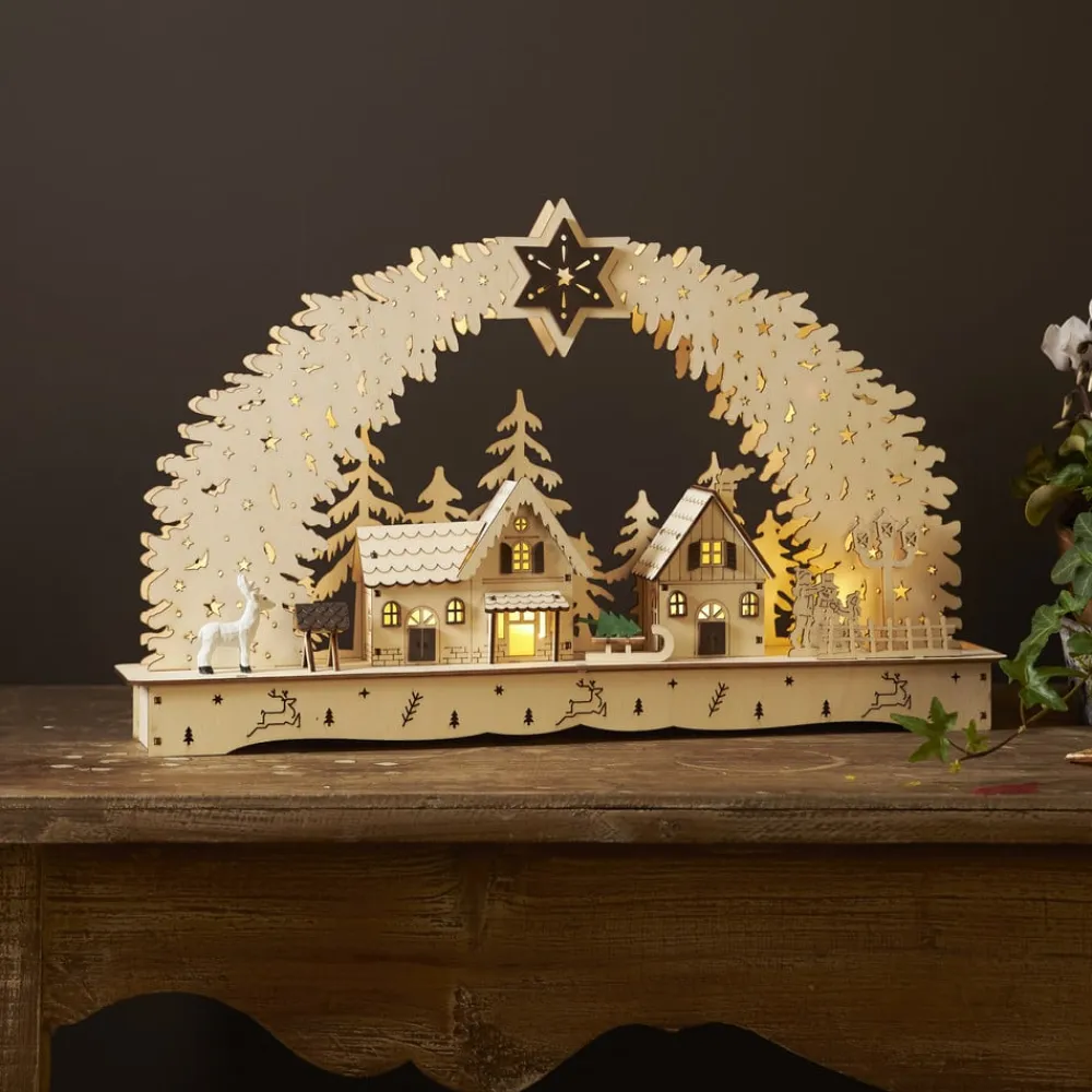 STAR TRADING Dekorationsbelysning|Julepynt > Bamberg by LED-adventsstage, batteridrift
