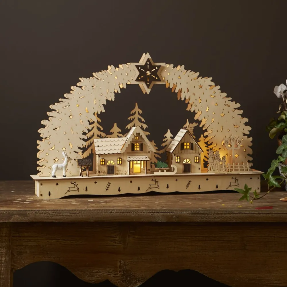 STAR TRADING Dekorationsbelysning|Julepynt > Bamberg by LED-adventsstage, batteridrift