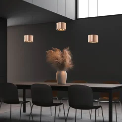 Pendellamper ^ BANKAMP Impulse LED-hængelampe 3 lyskilde roséguld