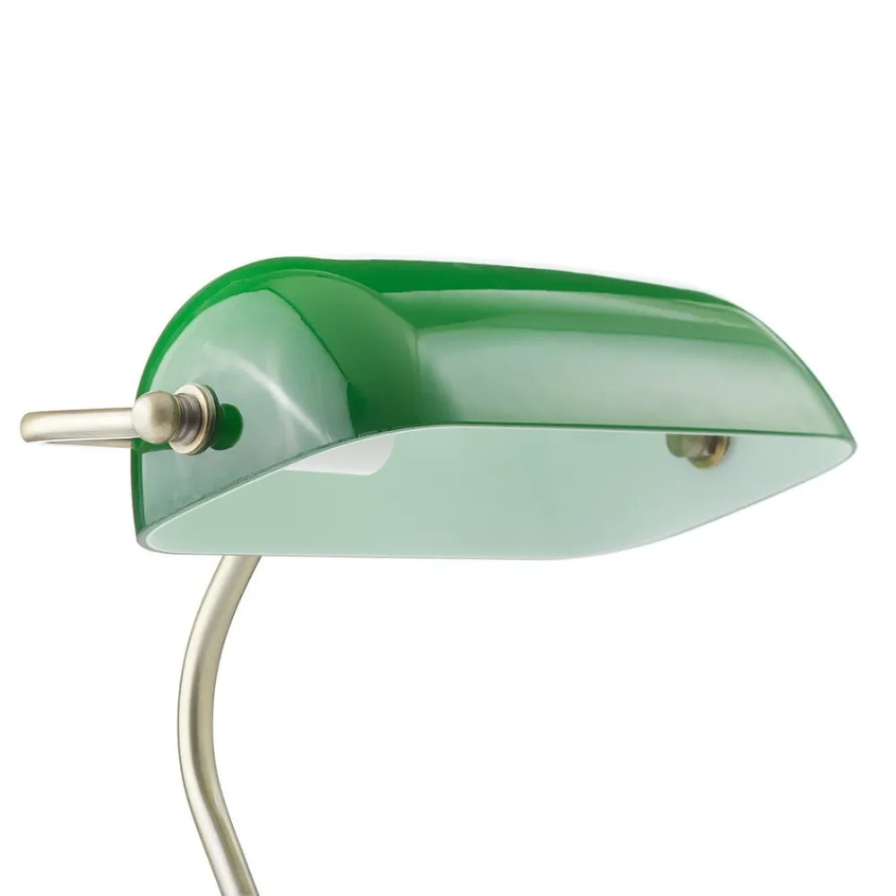 Arbejdsrum/Kontor ^ Markslöjd Bankers klassisk bordlampe 42 cm grøn