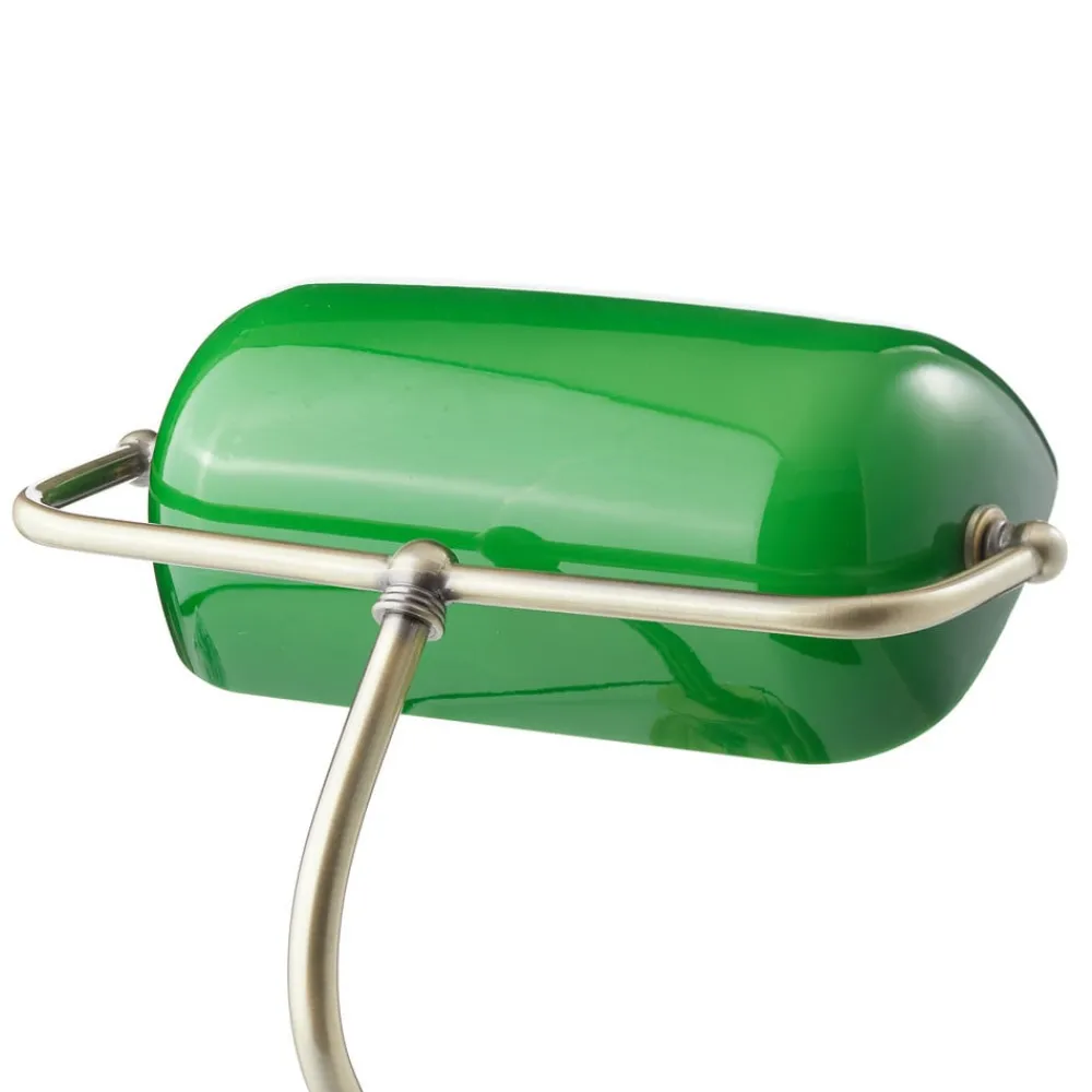 Arbejdsrum/Kontor ^ Markslöjd Bankers klassisk bordlampe 42 cm grøn