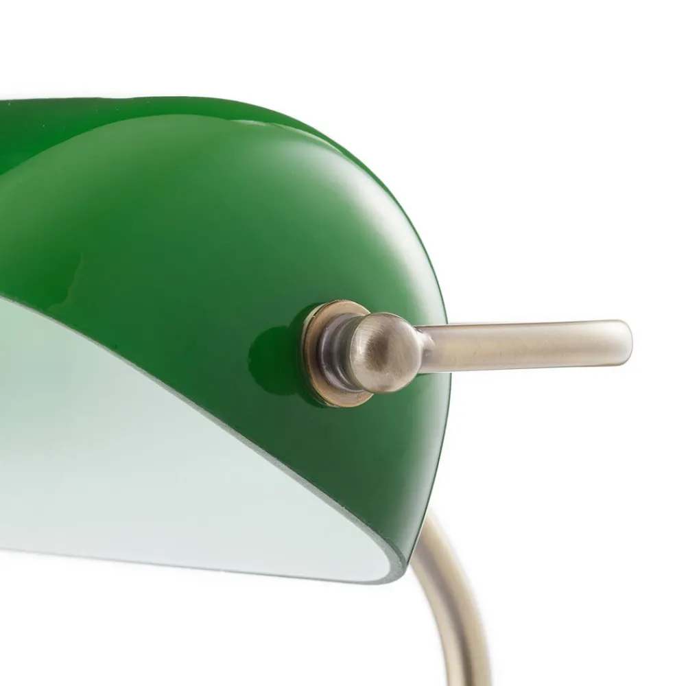Arbejdsrum/Kontor ^ Markslöjd Bankers klassisk bordlampe 42 cm grøn