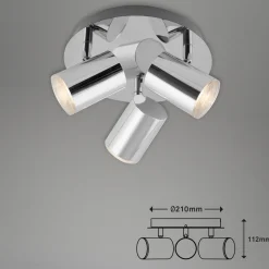 Loftlamper ^ Briloner Banyo Splash loftlampe, IP44, 3 lyskilder