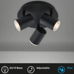 Briloner Loftlamper|Loftlamper > Banyo Splash loftspot, GU10, IP44 rund 3 lyskilder
