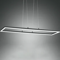 Pendellamper ^ Fabas Luce Bard LED-hængelampe, 92x32 cm, antracit